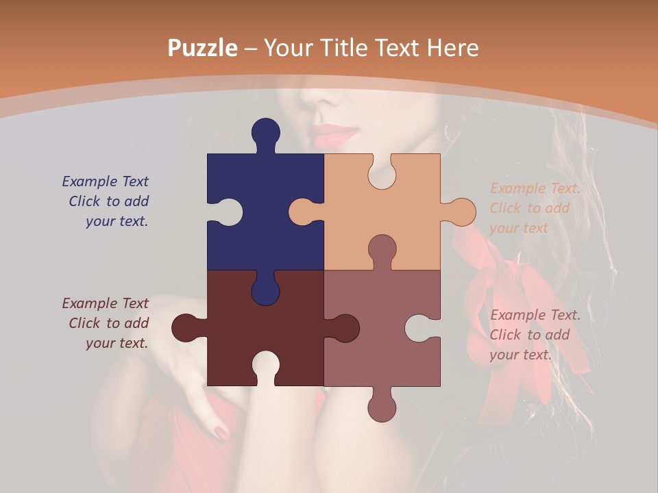 Lady Eyes Hands PowerPoint Template