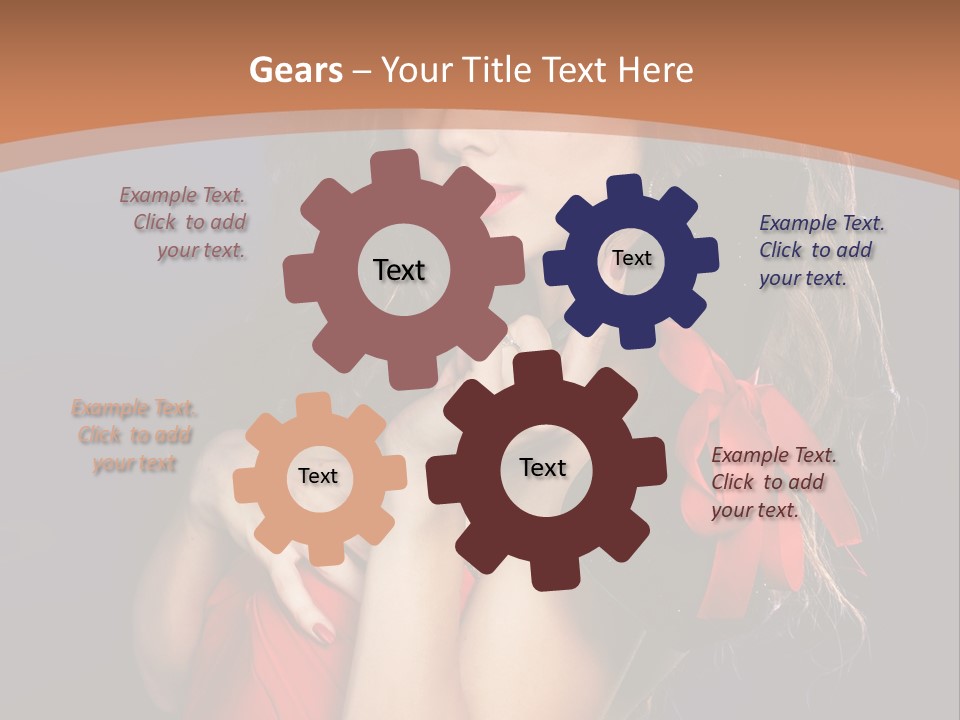 Lady Eyes Hands PowerPoint Template