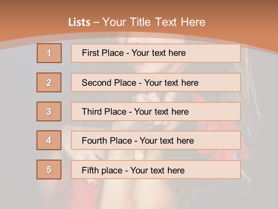 Lady Eyes Hands PowerPoint Template