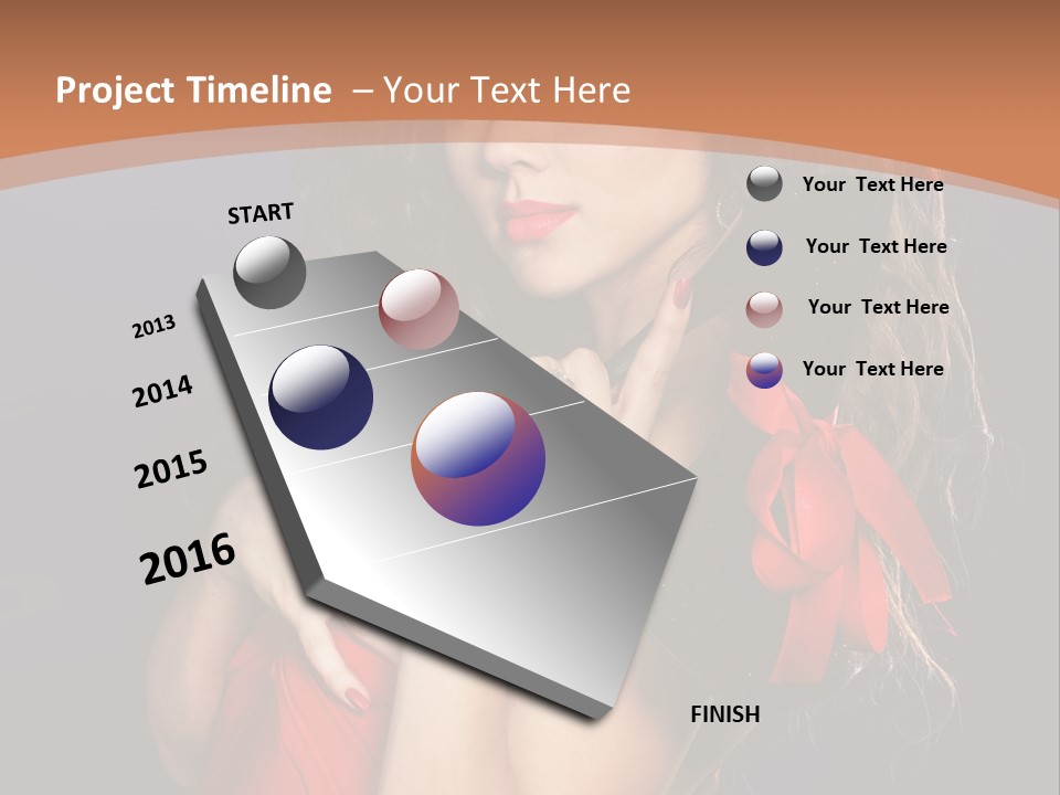Lady Eyes Hands PowerPoint Template