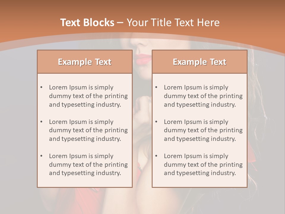 Lady Eyes Hands PowerPoint Template