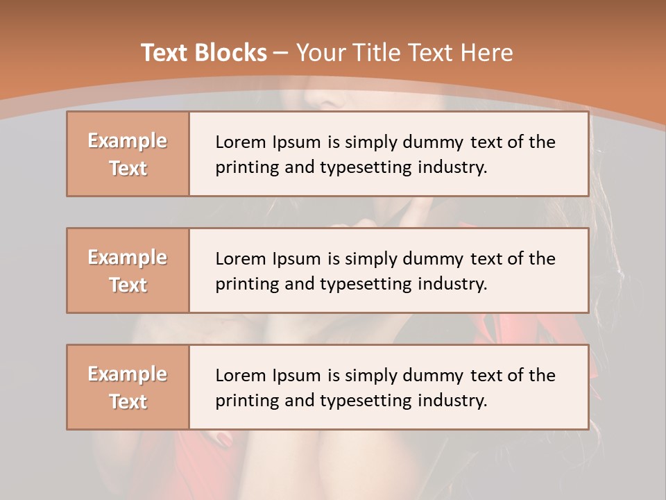 Lady Eyes Hands PowerPoint Template
