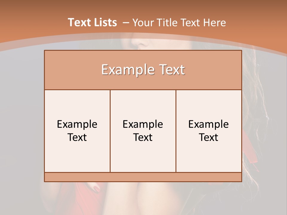Lady Eyes Hands PowerPoint Template
