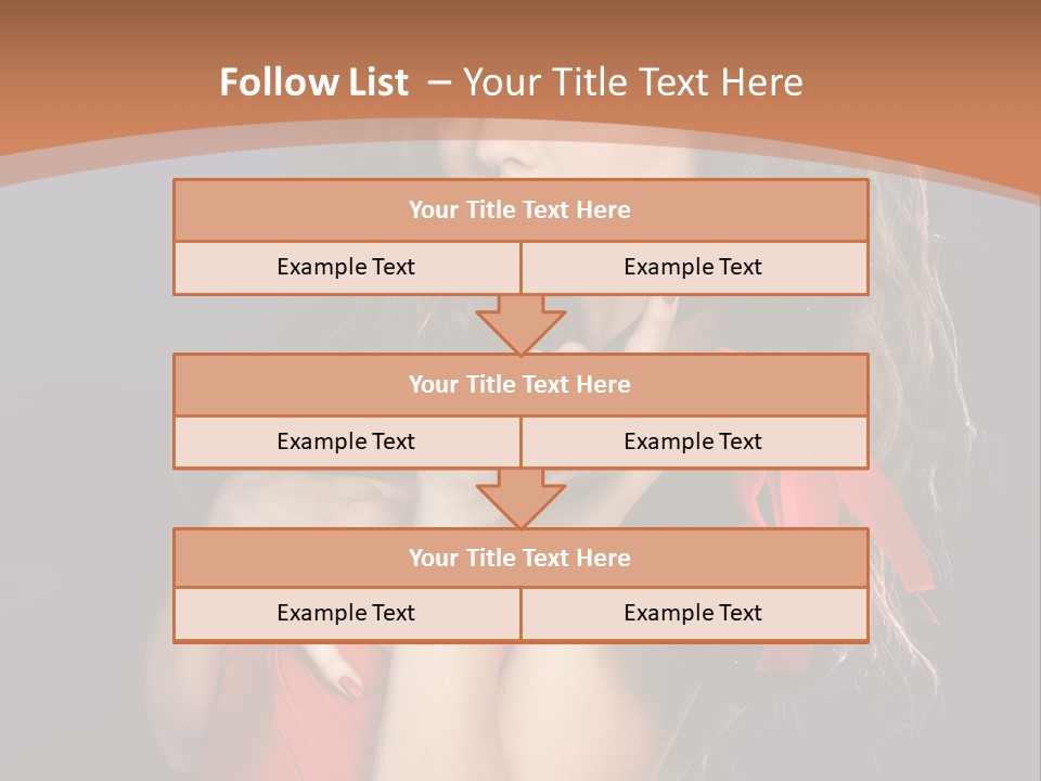 Lady Eyes Hands PowerPoint Template