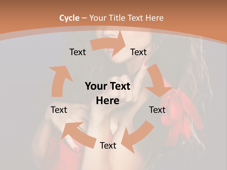 Lady Eyes Hands PowerPoint Template
