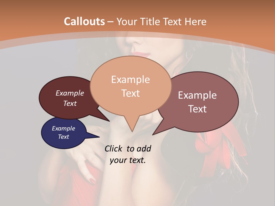 Lady Eyes Hands PowerPoint Template