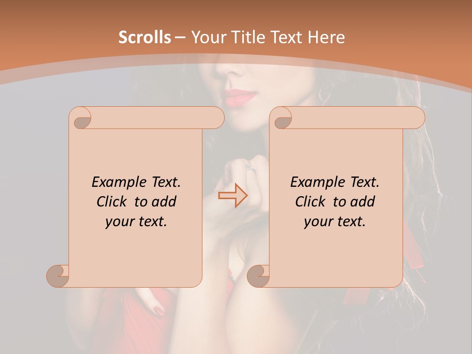 Lady Eyes Hands PowerPoint Template