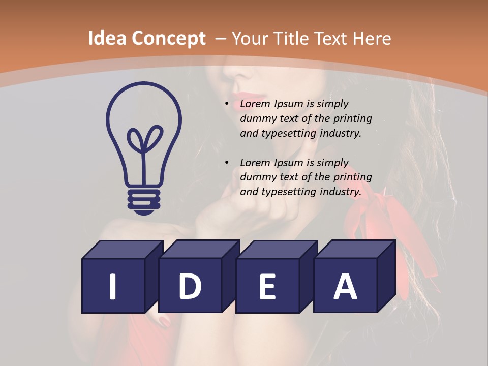 Lady Eyes Hands PowerPoint Template