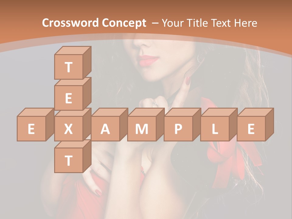 Lady Eyes Hands PowerPoint Template