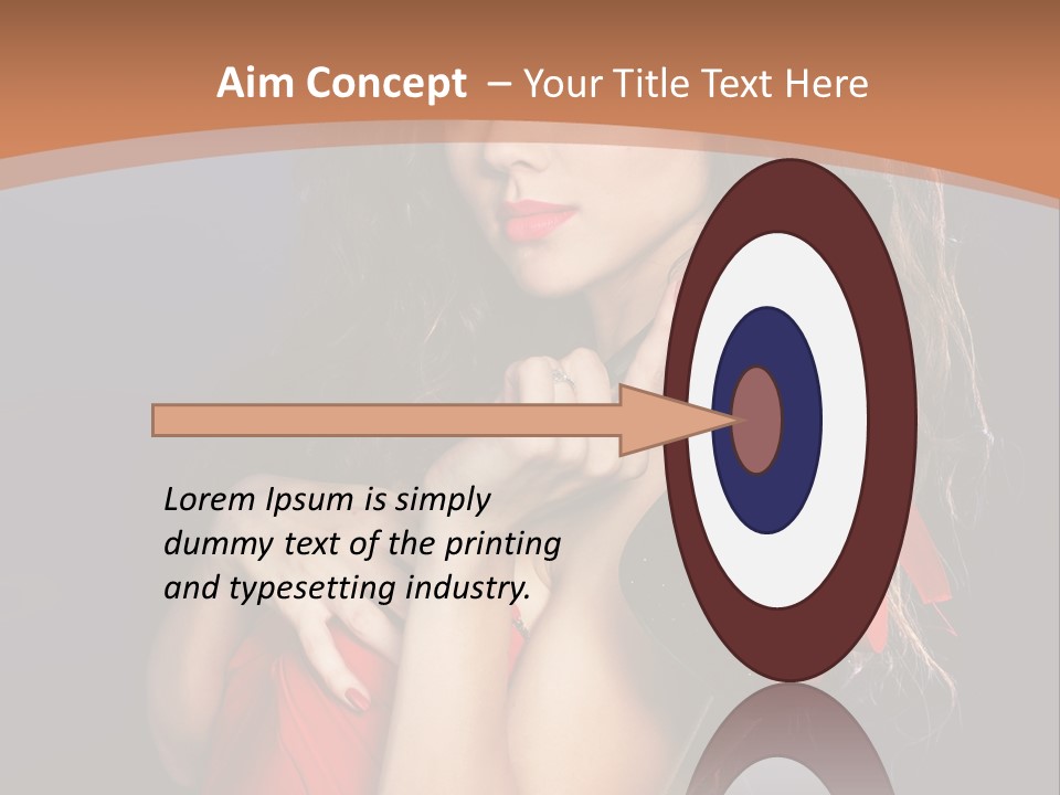 Lady Eyes Hands PowerPoint Template