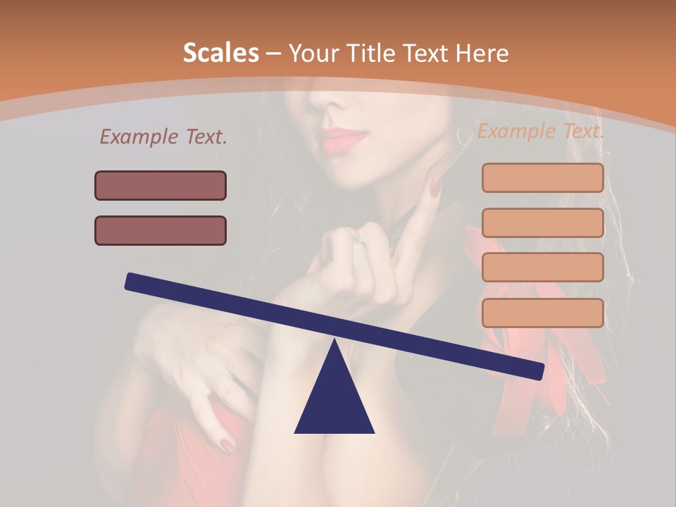 Lady Eyes Hands PowerPoint Template