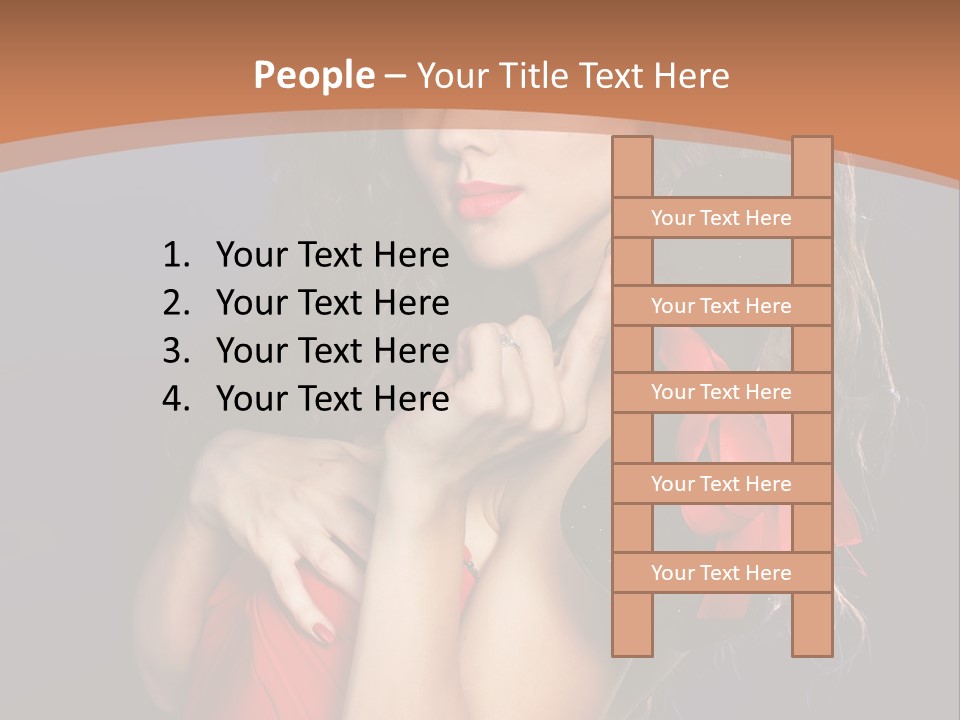 Lady Eyes Hands PowerPoint Template