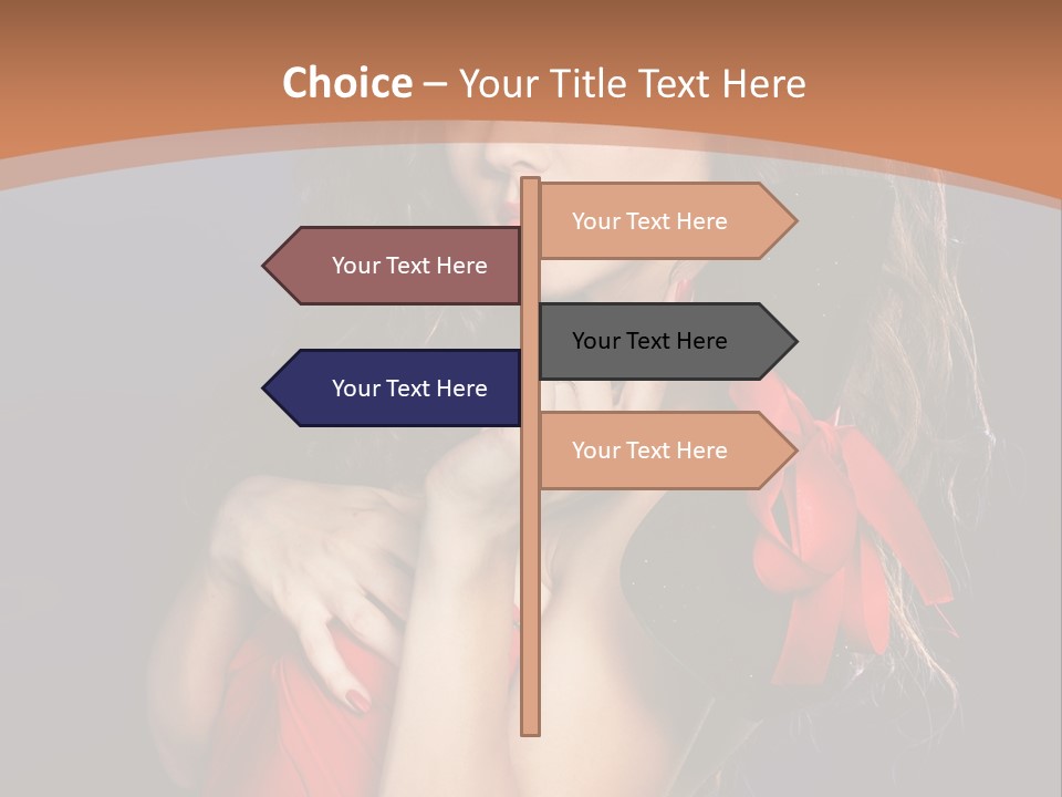 Lady Eyes Hands PowerPoint Template