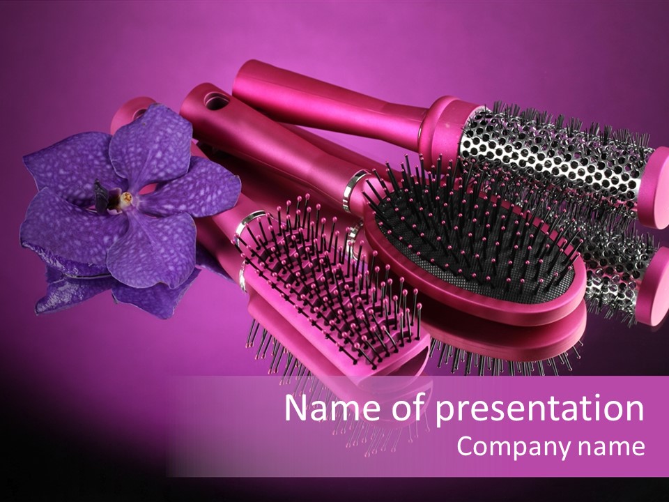 Feminine Comb Background PowerPoint Template