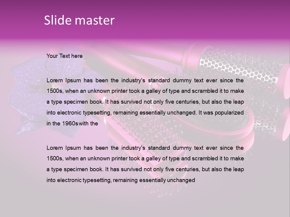 Feminine Comb Background PowerPoint Template