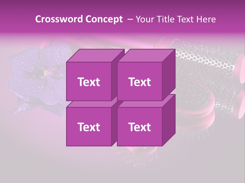 Feminine Comb Background PowerPoint Template