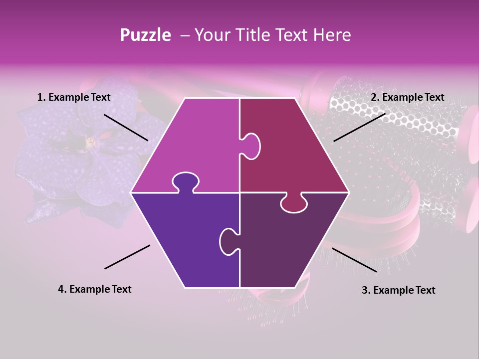 Feminine Comb Background PowerPoint Template