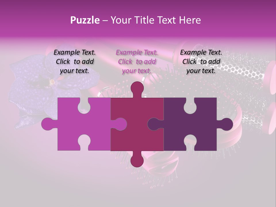 Feminine Comb Background PowerPoint Template