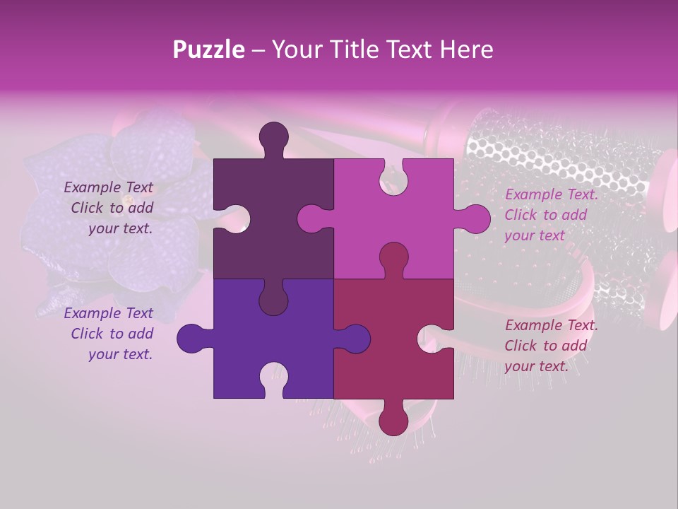 Feminine Comb Background PowerPoint Template