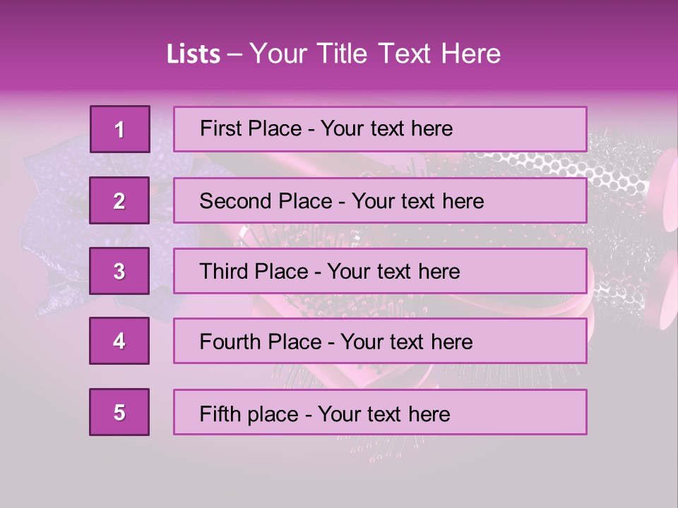 Feminine Comb Background PowerPoint Template