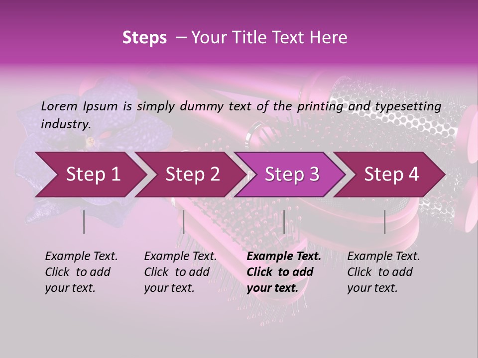Feminine Comb Background PowerPoint Template