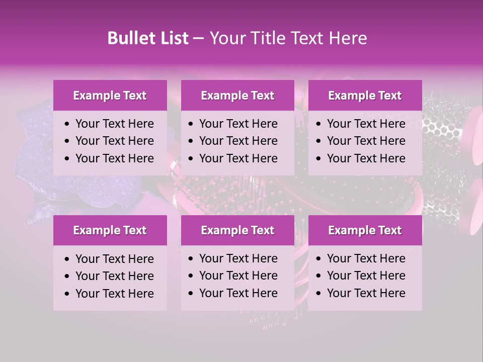 Feminine Comb Background PowerPoint Template