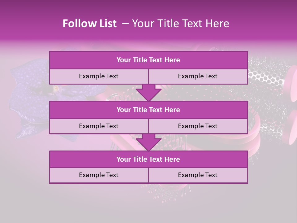 Feminine Comb Background PowerPoint Template