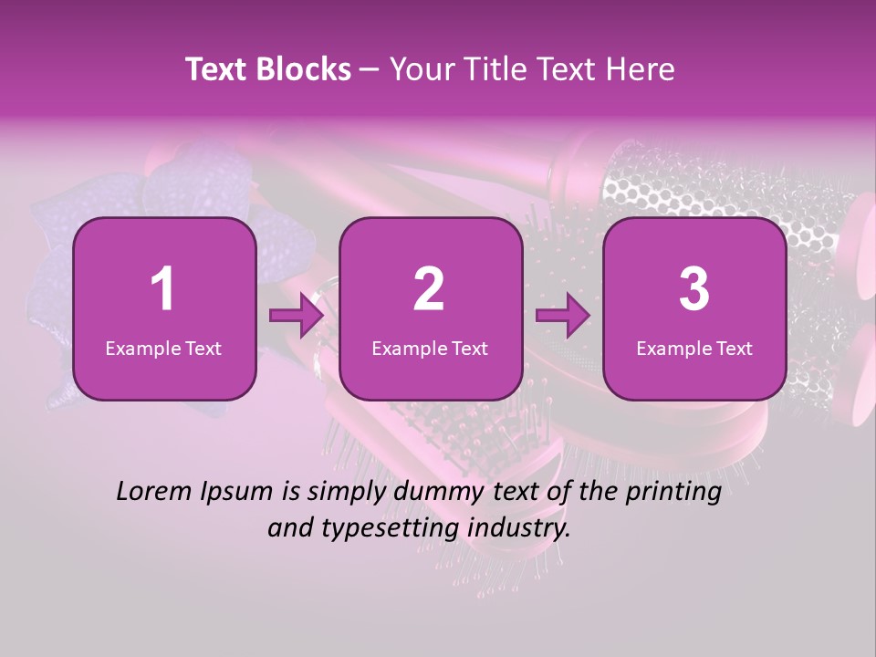 Feminine Comb Background PowerPoint Template