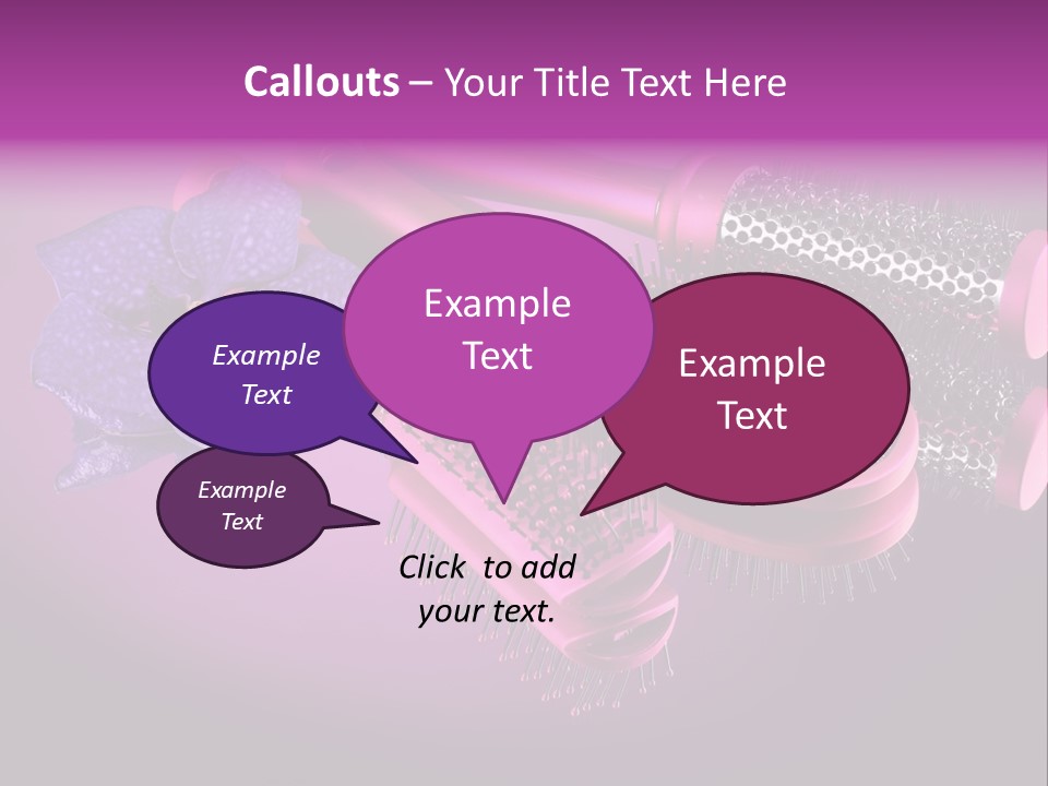 Feminine Comb Background PowerPoint Template