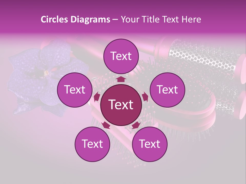 Feminine Comb Background PowerPoint Template