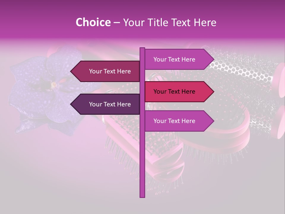 Feminine Comb Background PowerPoint Template