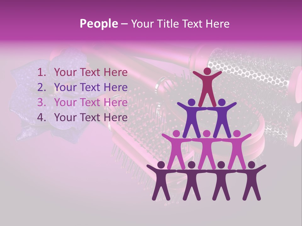 Feminine Comb Background PowerPoint Template