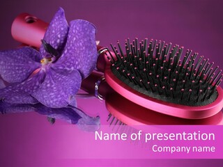 Bright Vivid Hairbrush PowerPoint Template