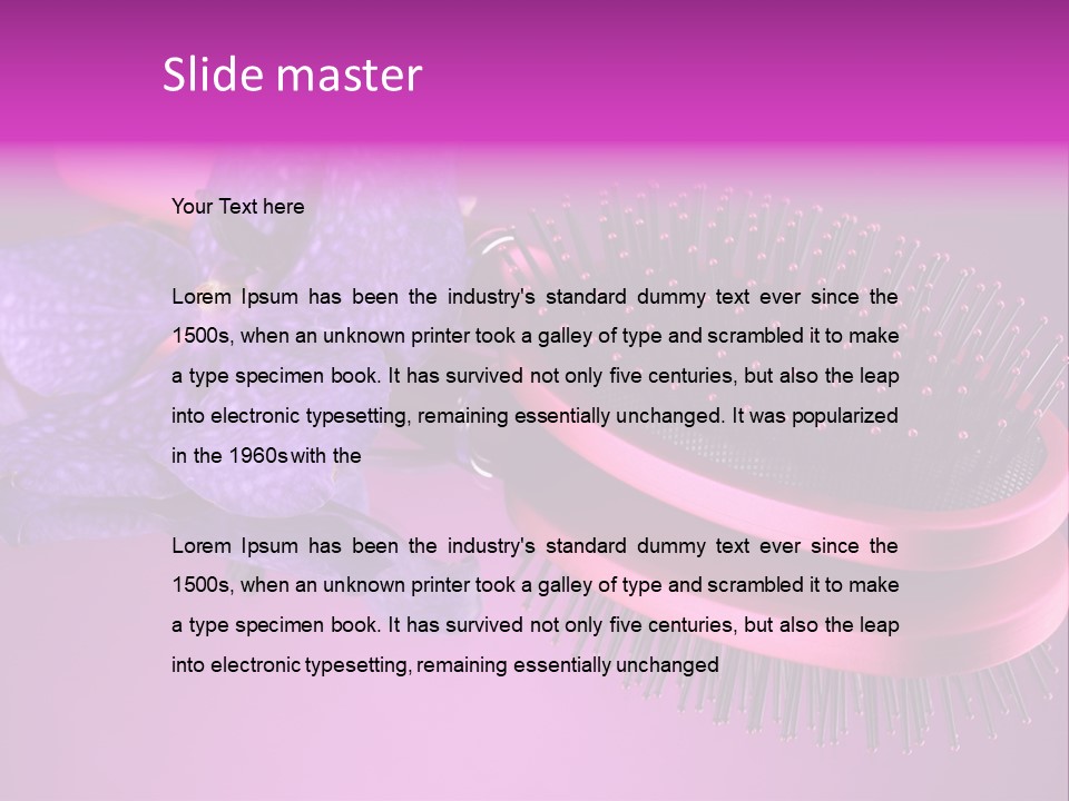 Bright Vivid Hairbrush PowerPoint Template