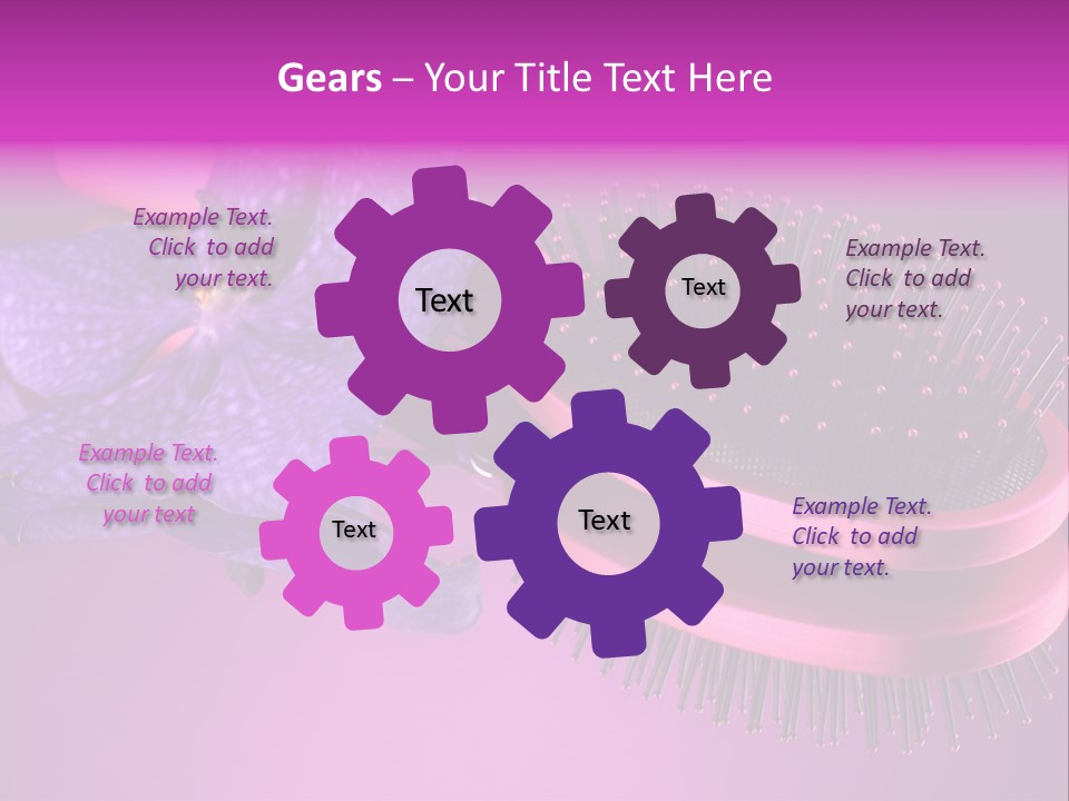 Bright Vivid Hairbrush PowerPoint Template