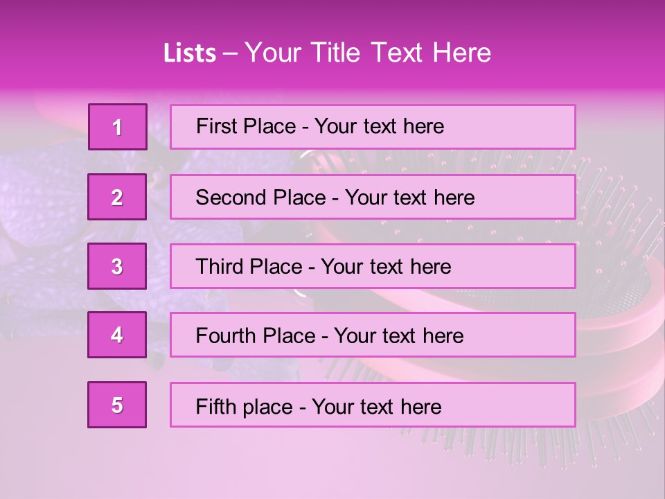 Bright Vivid Hairbrush PowerPoint Template