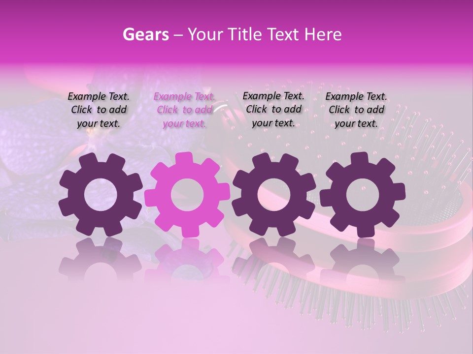 Bright Vivid Hairbrush PowerPoint Template