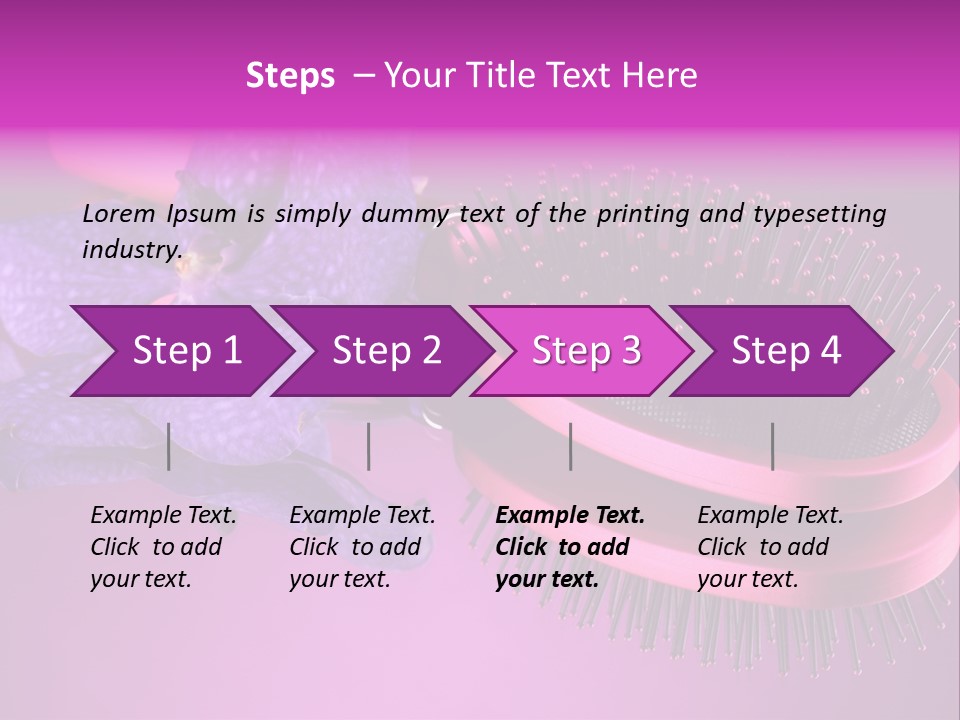 Bright Vivid Hairbrush PowerPoint Template