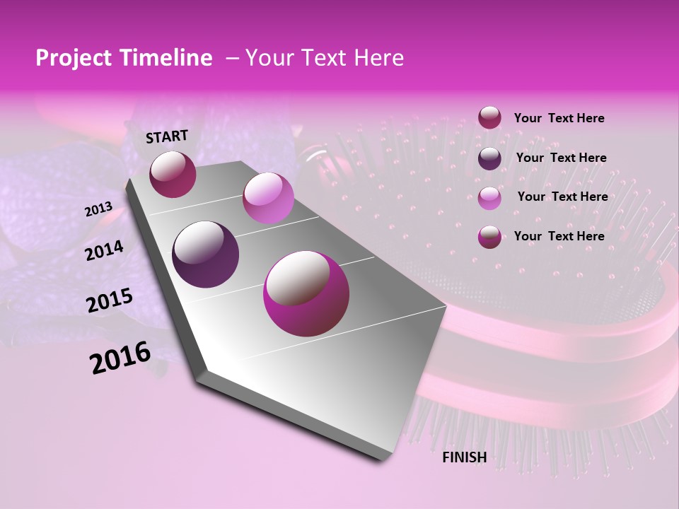 Bright Vivid Hairbrush PowerPoint Template