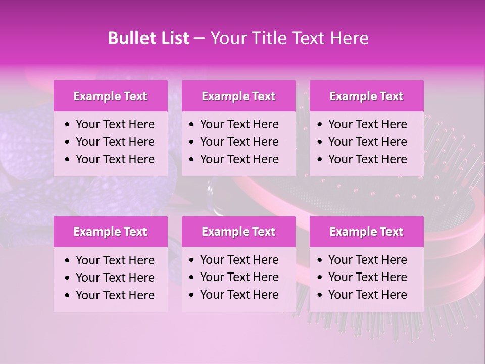 Bright Vivid Hairbrush PowerPoint Template