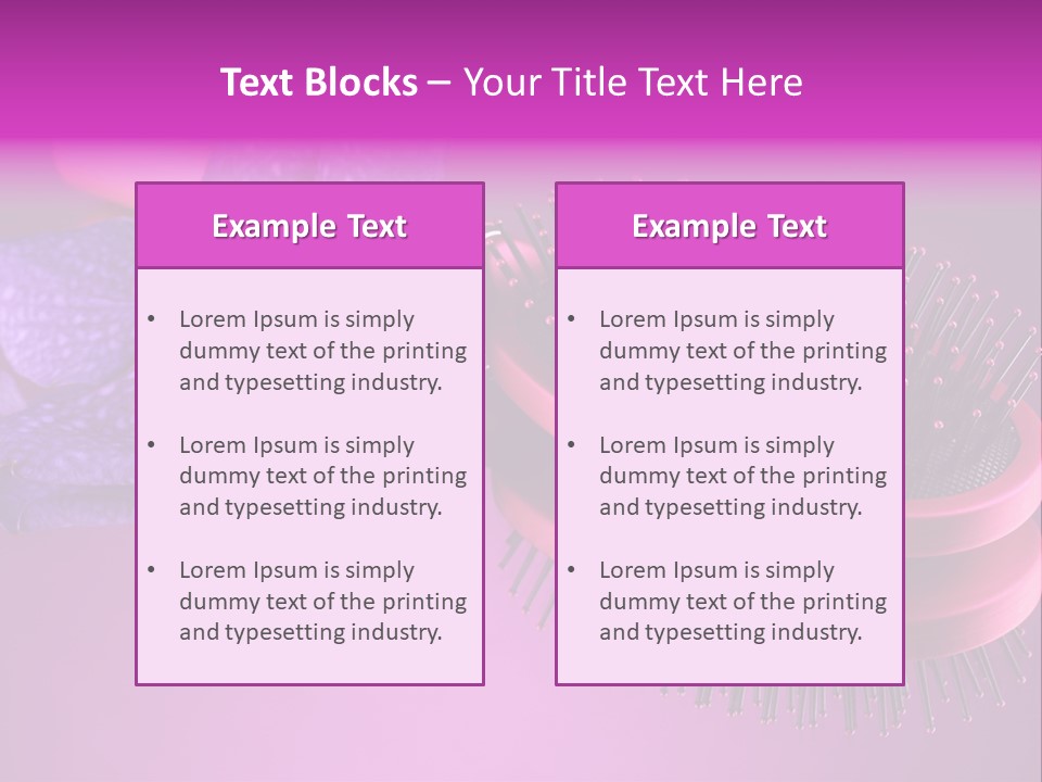 Bright Vivid Hairbrush PowerPoint Template