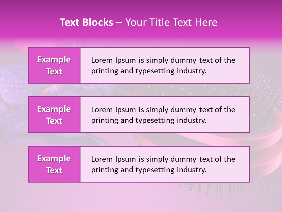 Bright Vivid Hairbrush PowerPoint Template