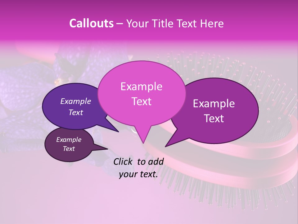 Bright Vivid Hairbrush PowerPoint Template