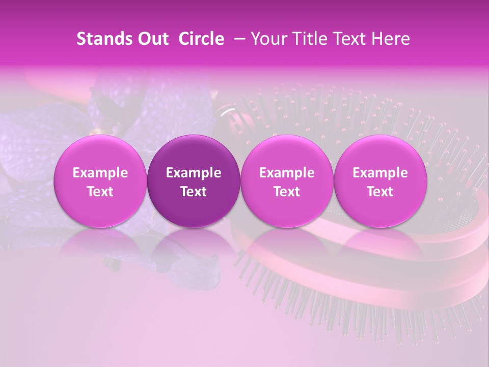 Bright Vivid Hairbrush PowerPoint Template