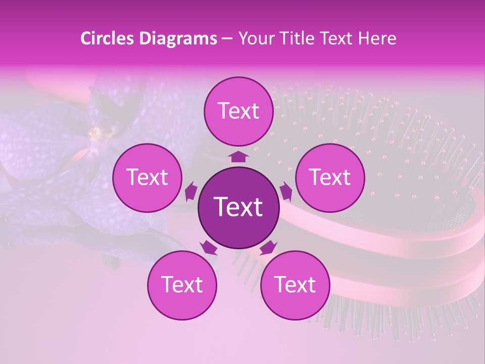 Bright Vivid Hairbrush PowerPoint Template