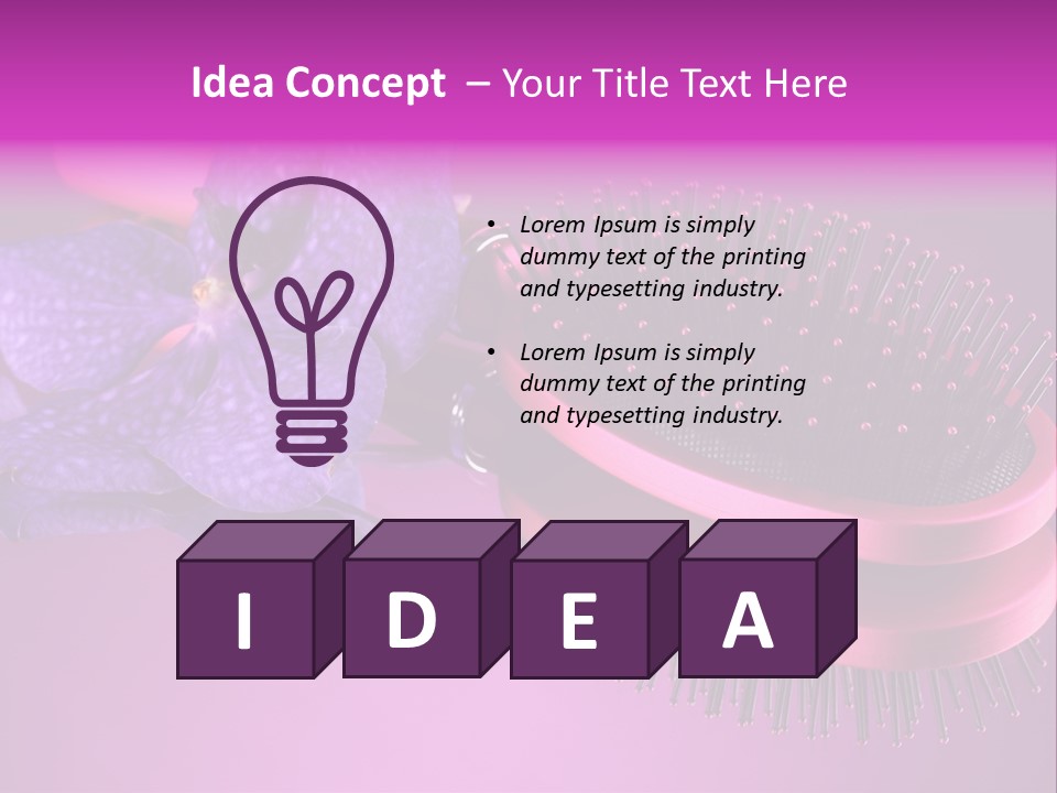 Bright Vivid Hairbrush PowerPoint Template