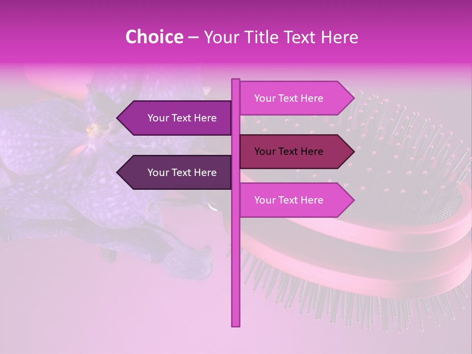 Bright Vivid Hairbrush PowerPoint Template