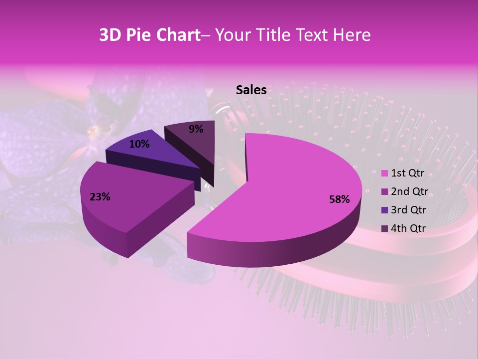 Bright Vivid Hairbrush PowerPoint Template