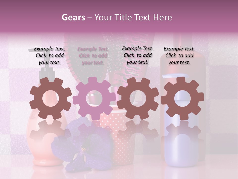 Coloring Orchid Laying PowerPoint Template