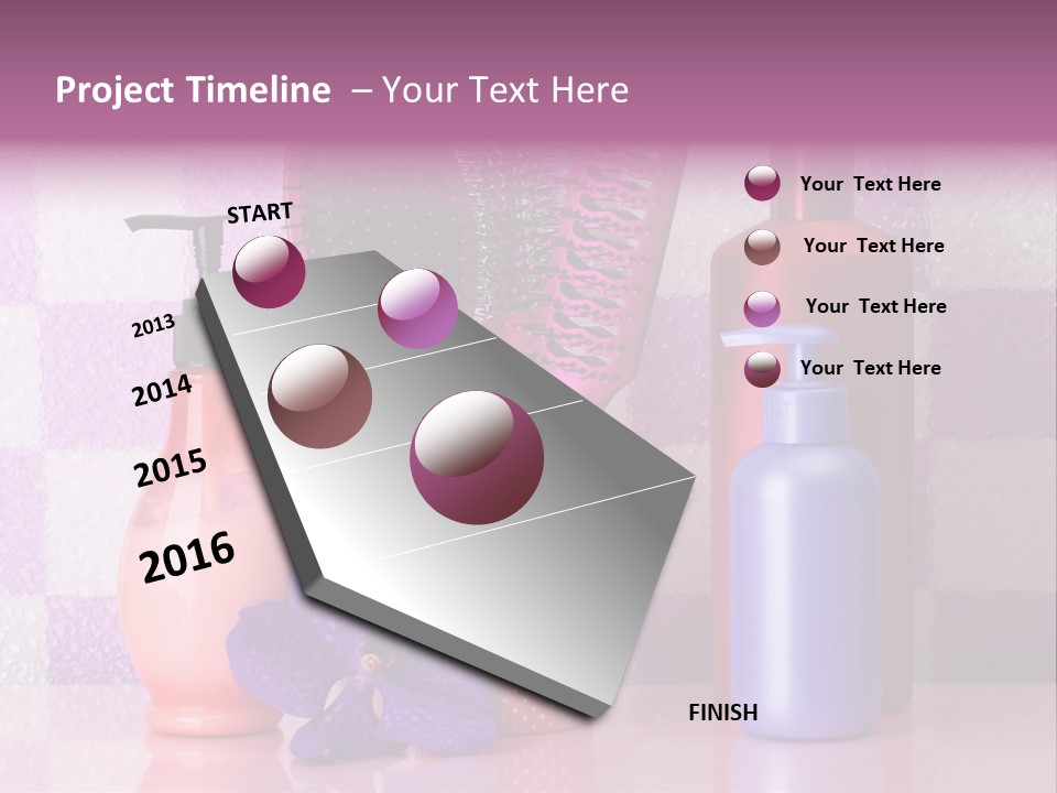 Coloring Orchid Laying PowerPoint Template